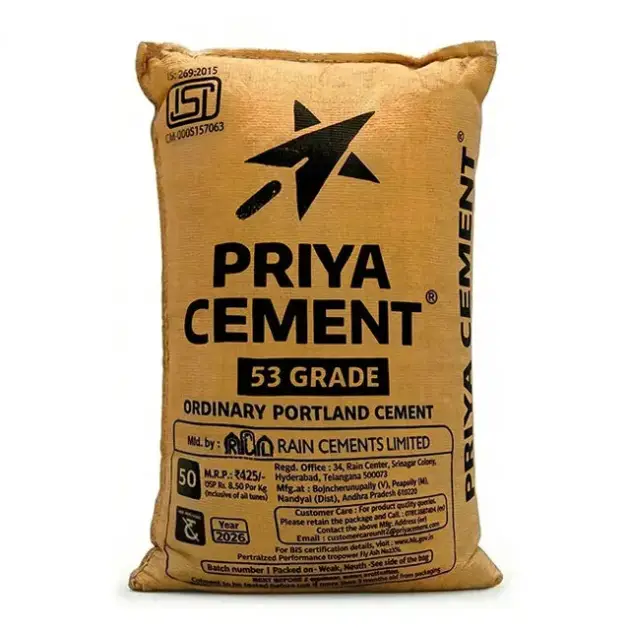 Priya OPC 53 Grade Cement, 50 Kg Bag