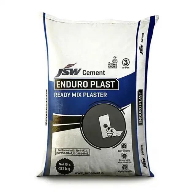 JSW Enduro Plast Ready Mix Plaster, 40 Kg Bag