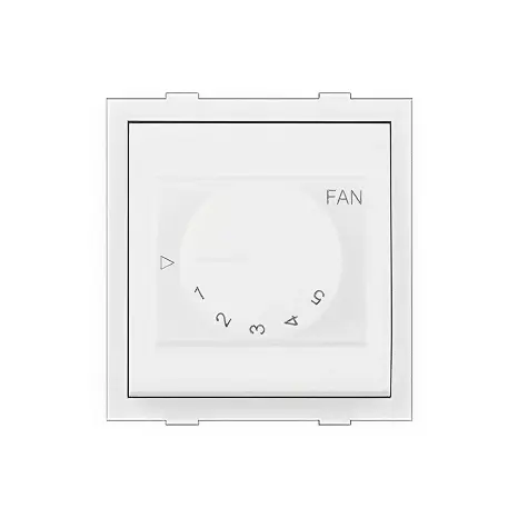 Anchor Roma Fan Regulator, 5 Step, 100W, White, 2 Module