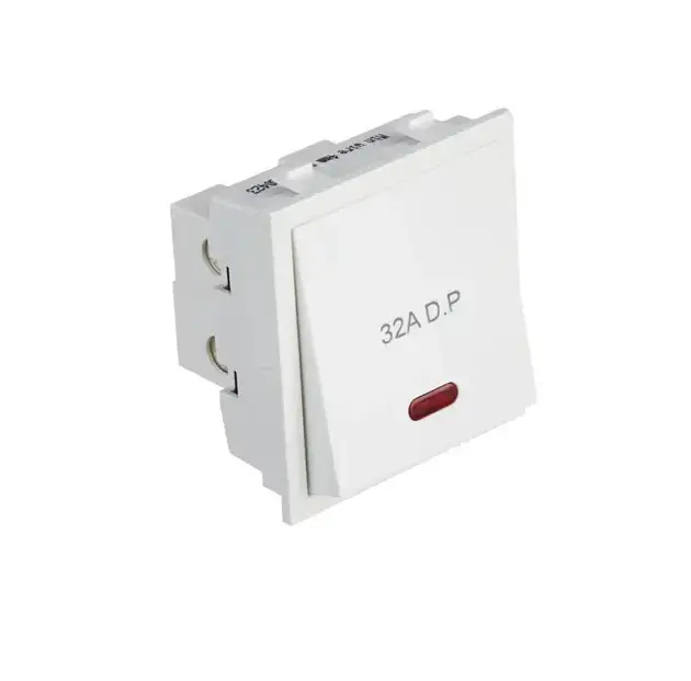 Anchor Roma 32A DP Power Switch with Indicator, 1 Way, White, 2 Module