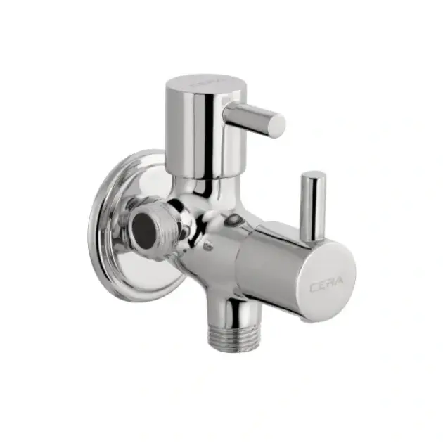 Cera Garnet 2-Way Angle Cock with Wall Flange, F2002211