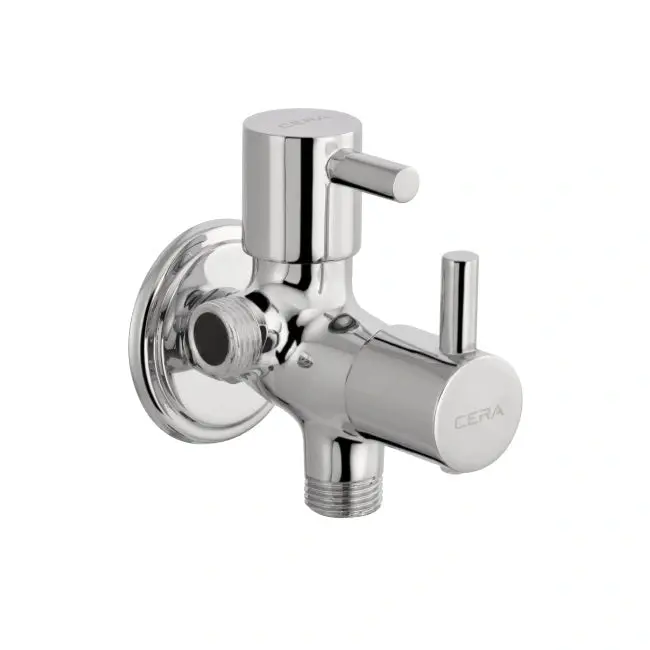 Cera Garnet 2-Way Angle Cock with Wall Flange, F2002211