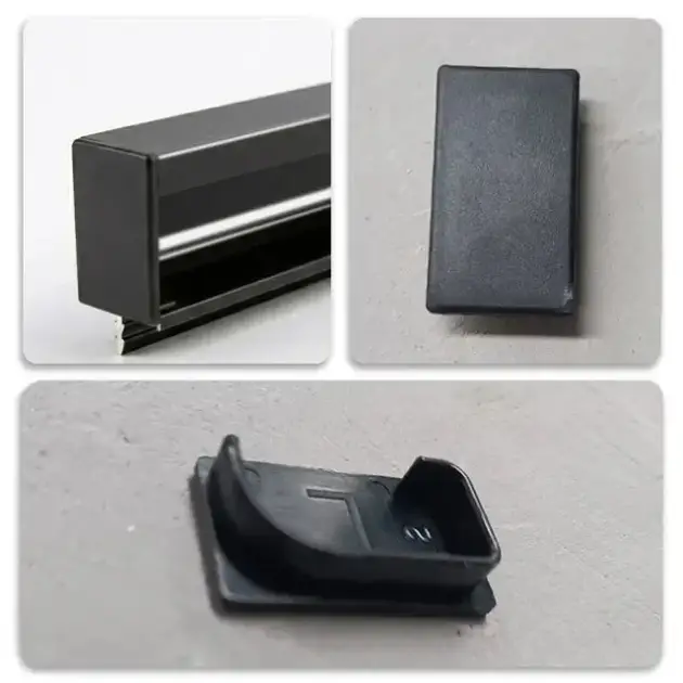 Ebco Aluminium Profile Shutter Handle End Cap, EC-1935-AB, Anodised Black, L+R Set