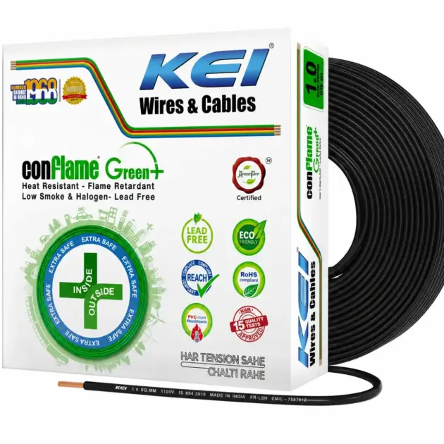 KEI Conflame Green+ FR-LSH 90MTR Wire