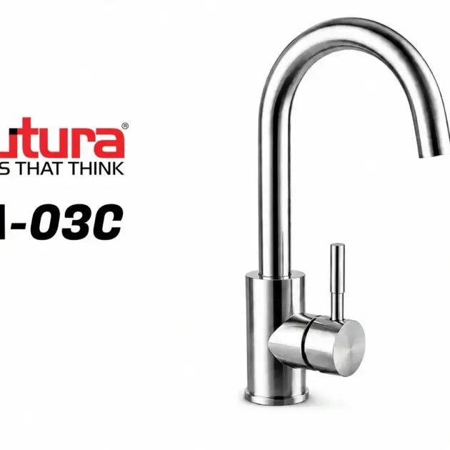 Futura MIRANO-03C Stainless Steel Chrome Finish Rotatable Faucet, Table Mount