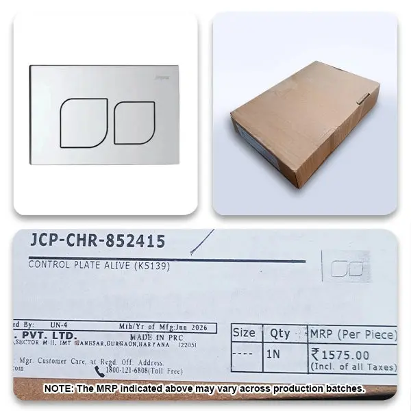 Jaquar Premium Concealed Cistern Control Flush Plate, Chrome