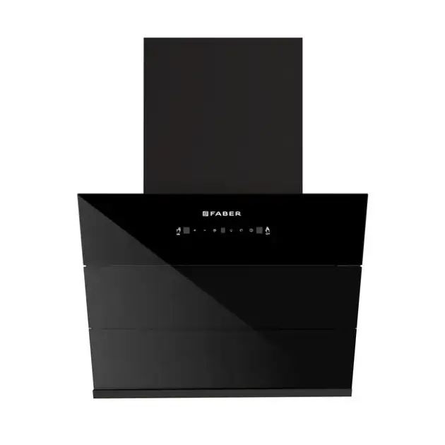 Faber Hood Glory BLDC 60 cm 1500 m³/hr Filterless Heat Auto Clean Wall Mounted Chimney (Black Glass)