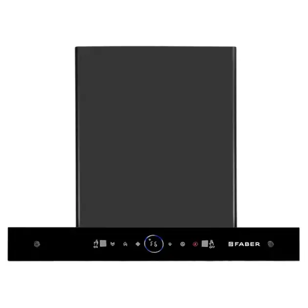 Faber Hood Dazzle BLDC 60 cm 1500 m³/hr Filterless Heat Auto Clean Wall Mounted Chimney (Matte Black)
