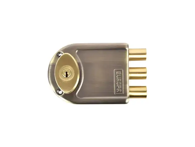Europa Main Door Lock Antique Brass/Nickel Steel