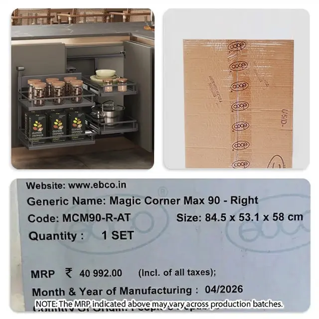 Ebco Magic Corner Max 90, Single Pullout