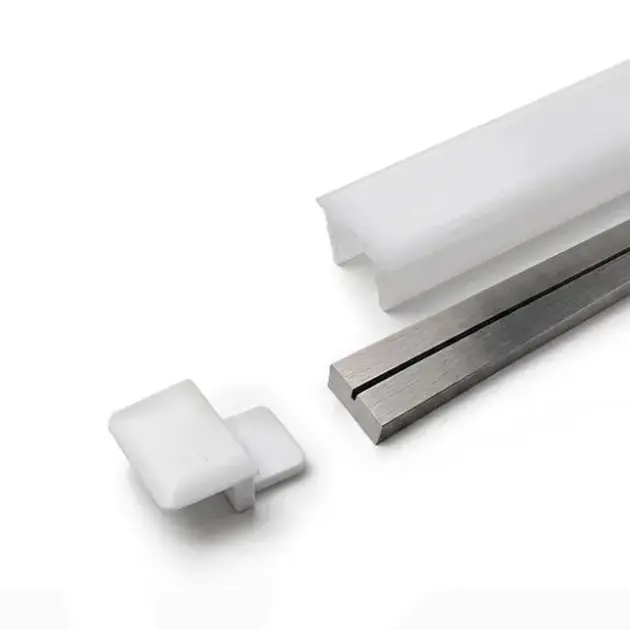 Ebco Luminor 8C, Set of Aluminium Heat Sink Profile with Diffusor Profile, Length 3m, LUM8C1