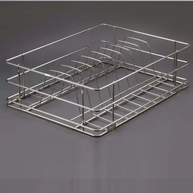 Ebco Plate Kitchen Basket, SS304, 150mm (H) X 505mm (D), 6" X 20"